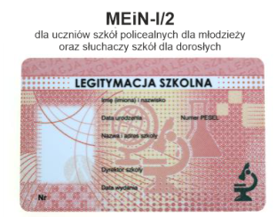 Blankiet e-legitymacji szkolnej UNIQUE 125 kHz-MEiN-I/2 - 50 szt.